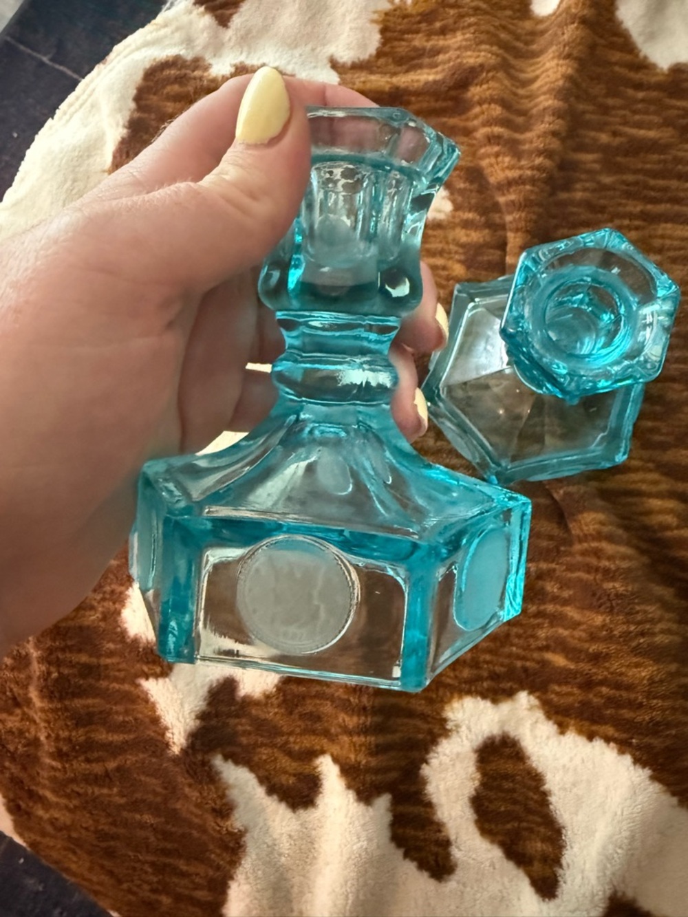 Blue Candlestick - Picture 2 of 4